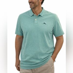 Tommy Bahama Men's M Polo Shirt Mint Green Short Sleeve